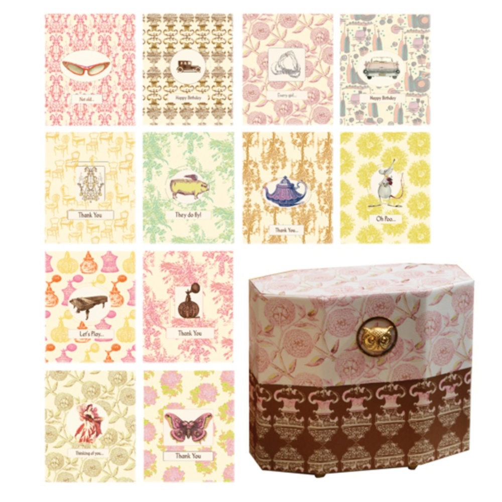 NWT C. R. Gibson Stationary Set: 20 Assorted Greeting Cards w/ Envelopes + Extra
